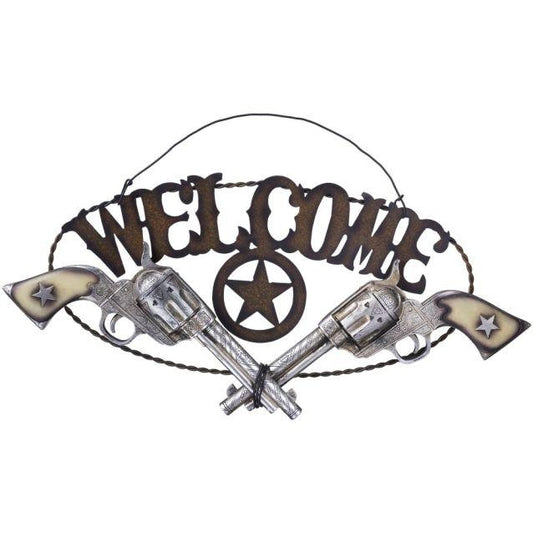 Pistols Welcome Sign - Houlihan Saddlery LLC
