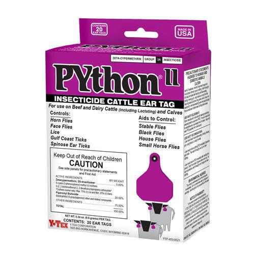 PYthon II Insecticide Cattle Ear Tags - Houlihan Saddlery LLC