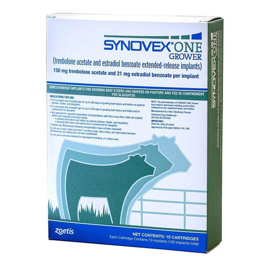 Synovex One Grower Cattle Implants - Houlihan Saddlery LLC