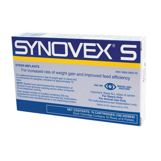 Synovex S Implants for Steers - Houlihan Saddlery LLC