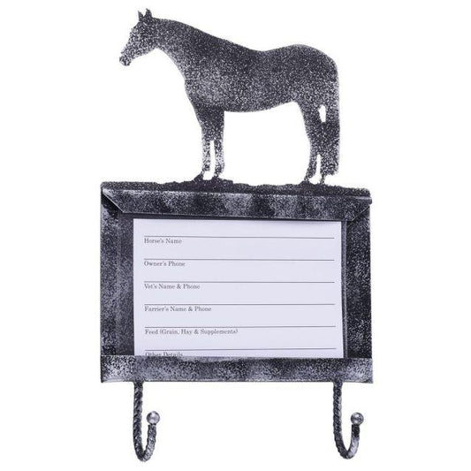 Tough 1 Deluxe Stall Card Holder with Hooks - Houlihan Saddlery LLC