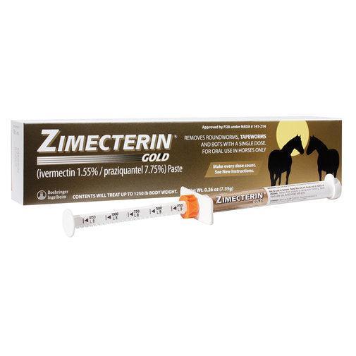 Zimecterin Gold Horse Dewormer Paste - Houlihan Saddlery LLC